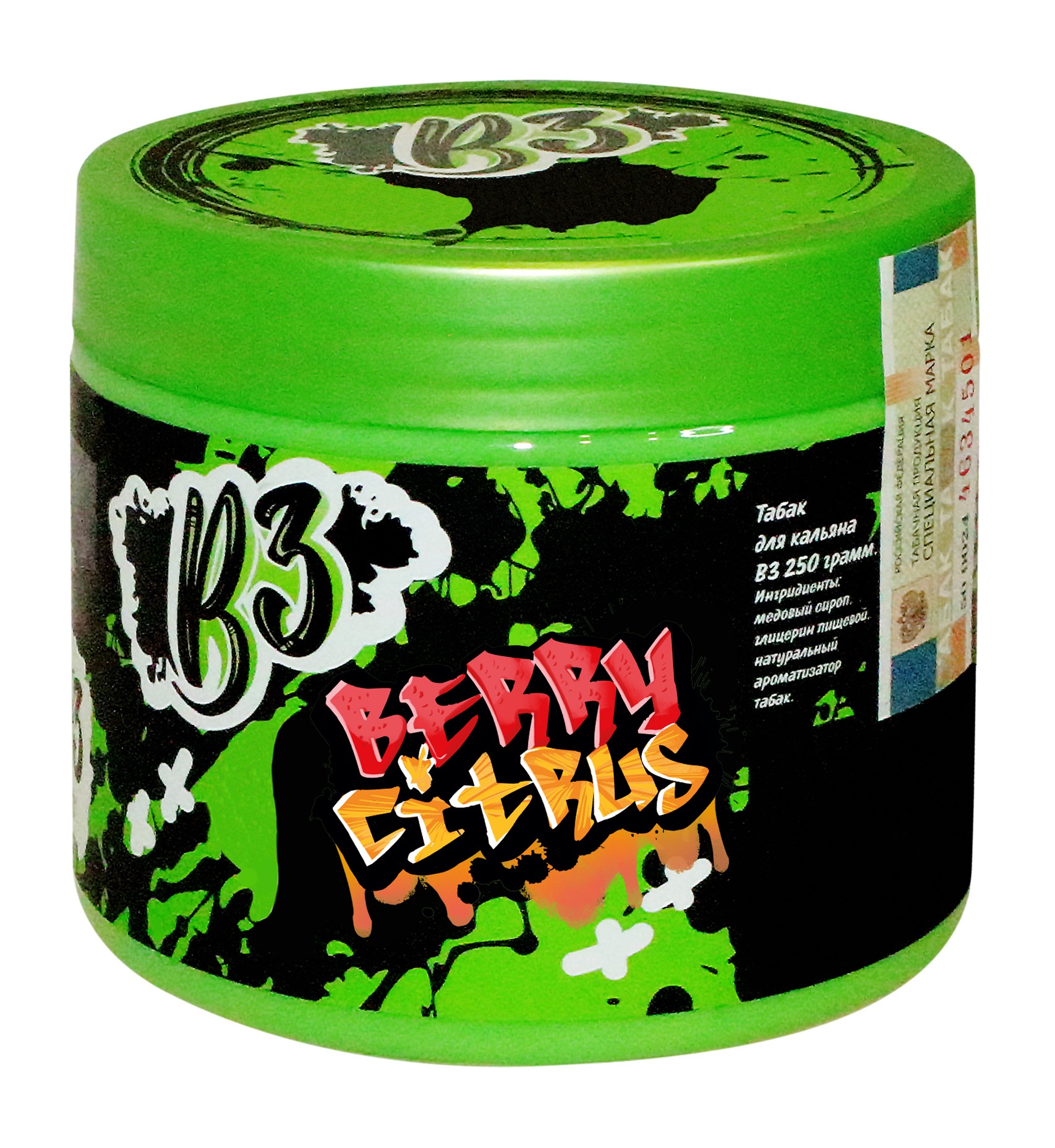 Табак для кальяна - B3 - Berry Citrus ( с ароматом Грейпфрут, Земляника, Малина ) - 250 г