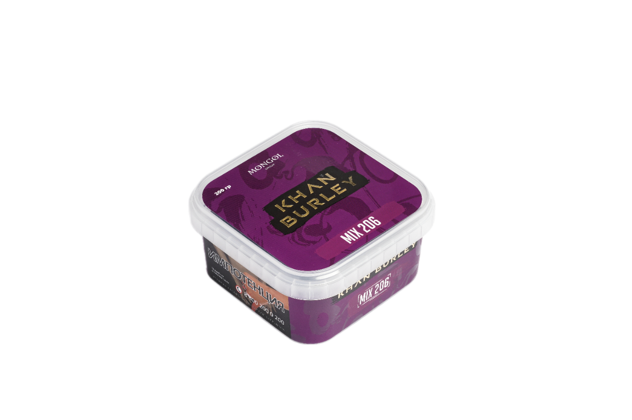 Табак для кальян - Khan Burley - MIX 206 ( с ароматом личи, малина, черная смородина ) - 200 г