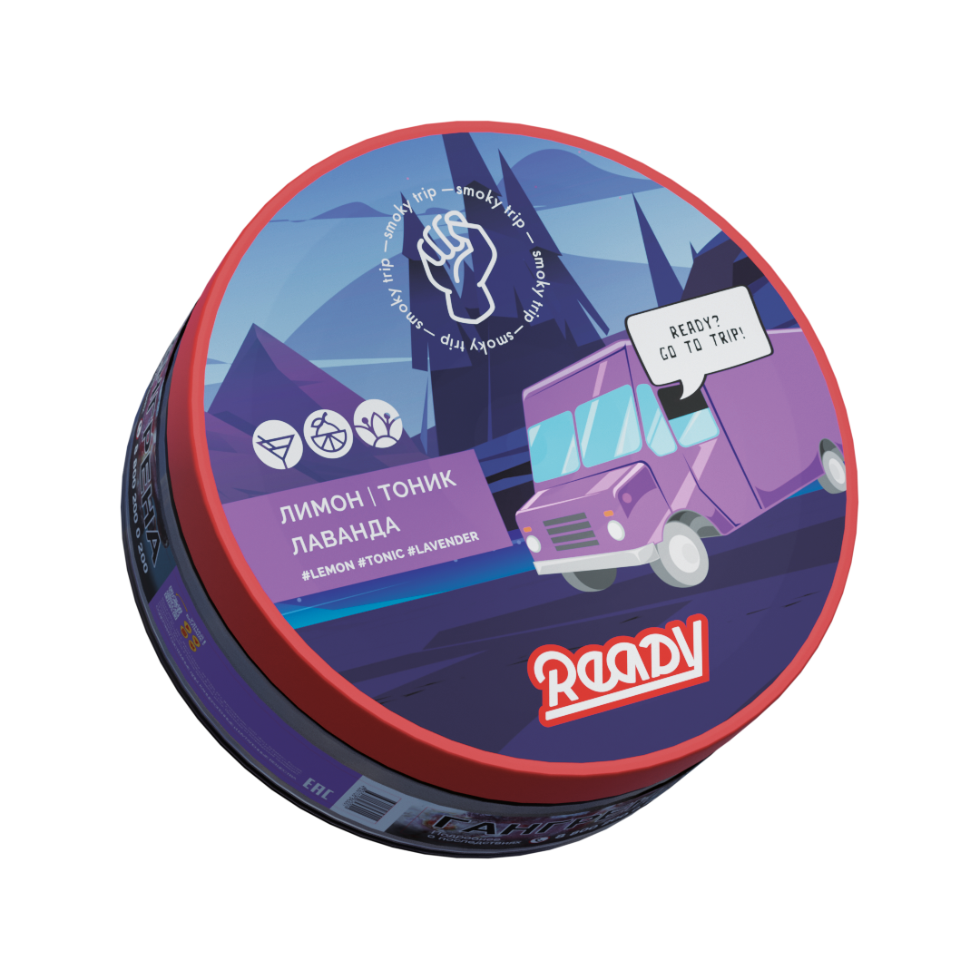 Табак для кальяна - Ready - TONIC TRIP - ( с ароматом лимон тоник лаванда ) - 100 г
