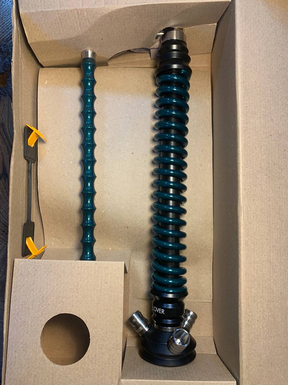 Кальян - Mamay - Coilovers - ( Черная шахта - зеленый лак спираль ) 1.3