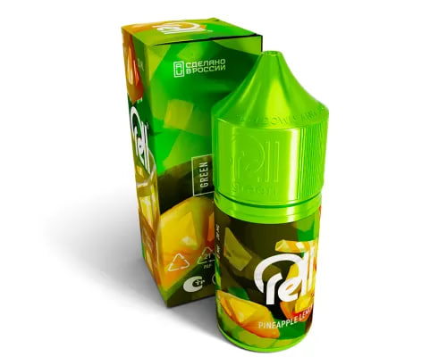 Жидкость для ЭСДН RELL GREEN - Pineapple Lemon ( с ароматом ананас-лимон ) - 10 мл / 18 мг/см3