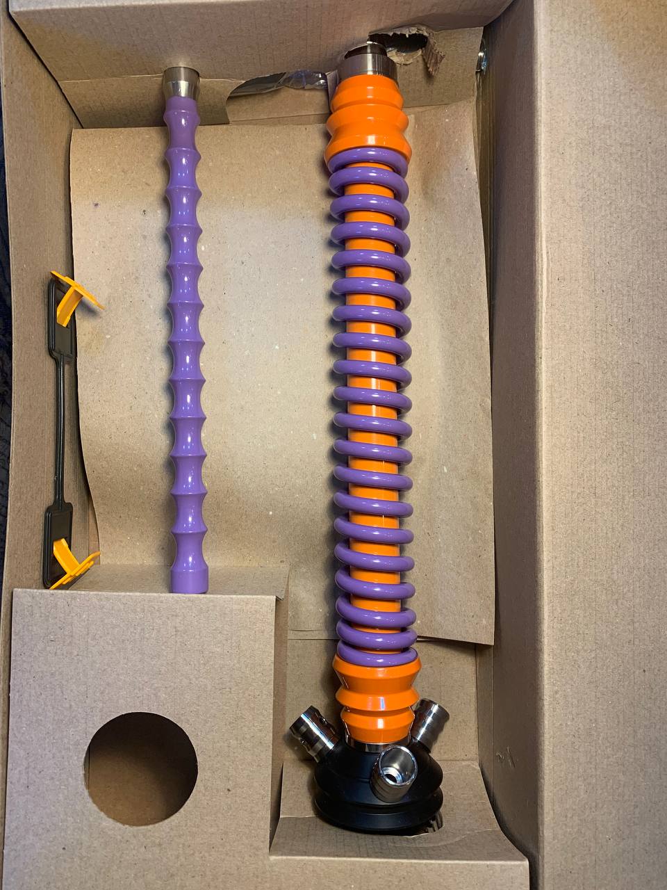 Кальян - Mamay - Coilovers - ( Оранжевая шахта - сиреневая спираль )