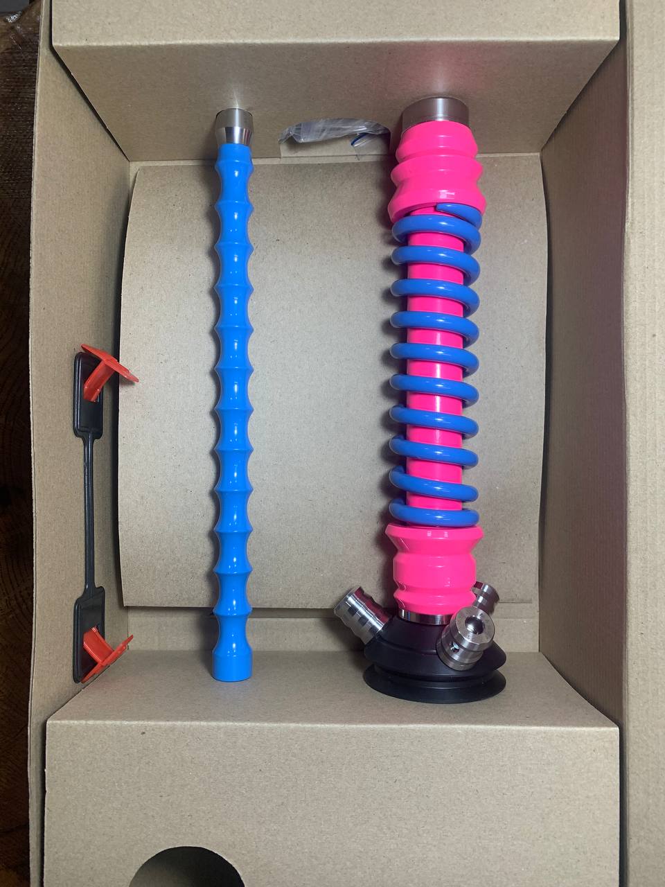 Кальян - Mamay - Coilovers Mini - ( Розовый флюр спираль - голубая спираль )