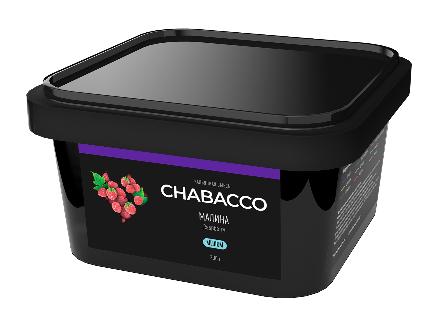Бестабачная смесь для кальяна - Chabacco - Medium - RASPBERRY ( с ароматом малина ) - 200 г