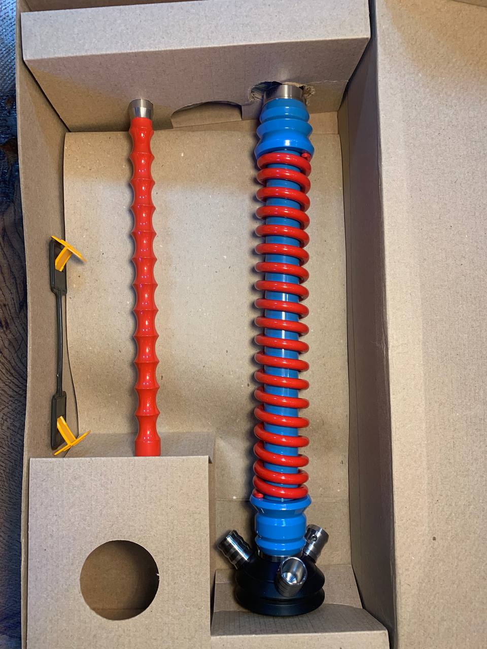 Кальян - Mamay - Coilovers - ( Голубая шахта - красная спираль )