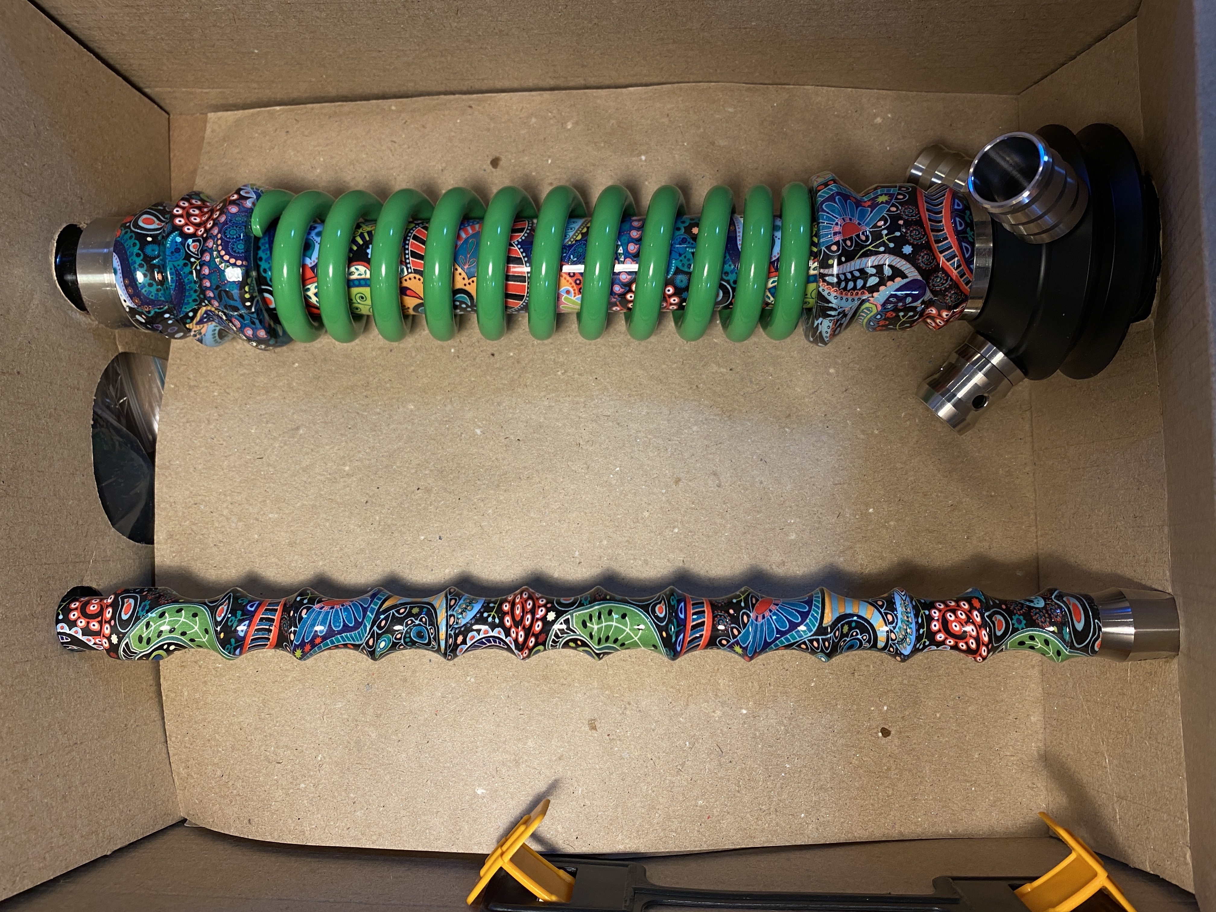 Кальян - Mamay - Coilovers Mini - ( Flowers шахта - зеленая спираль )