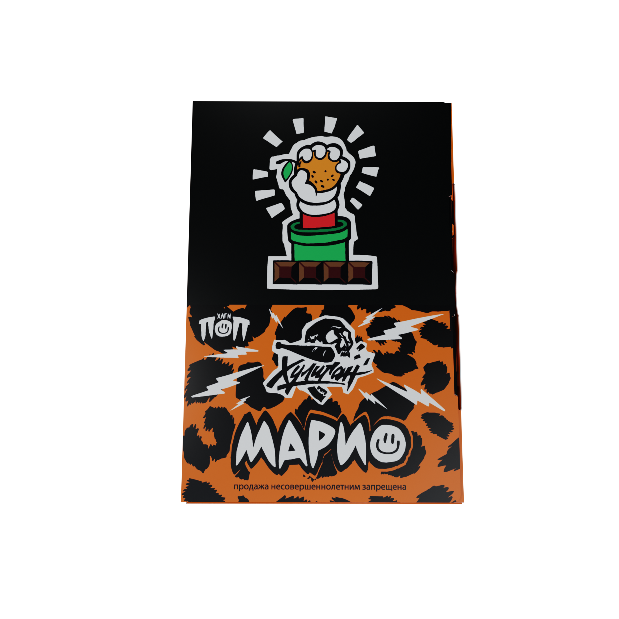 Табак для кальяна - Хулиган поп - Марио ( с ароматом апельсиновый шоколад ) - 25 г