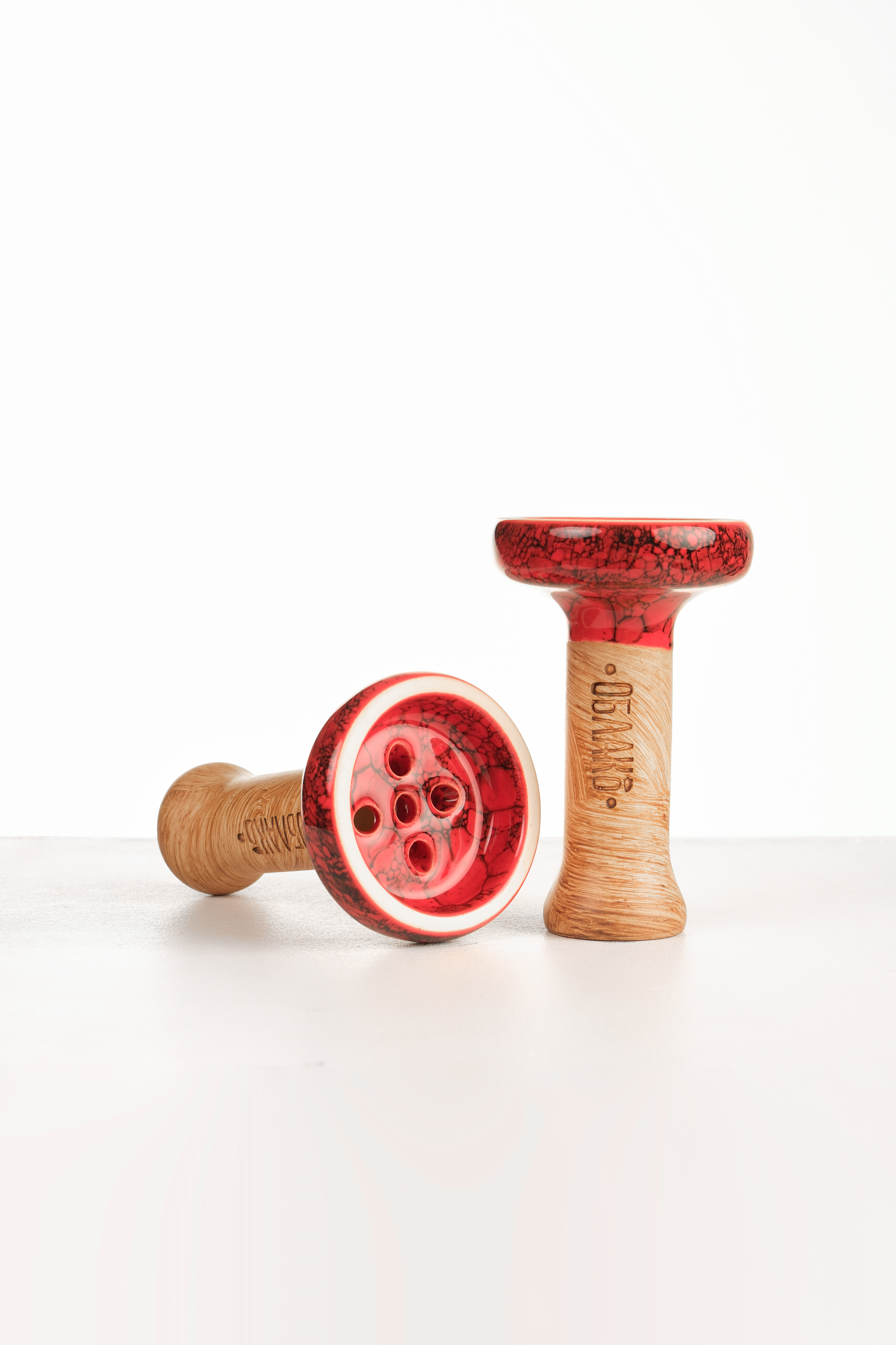 Чаша для кальяна - Облако - Black Glaze - красно-черный мрамор