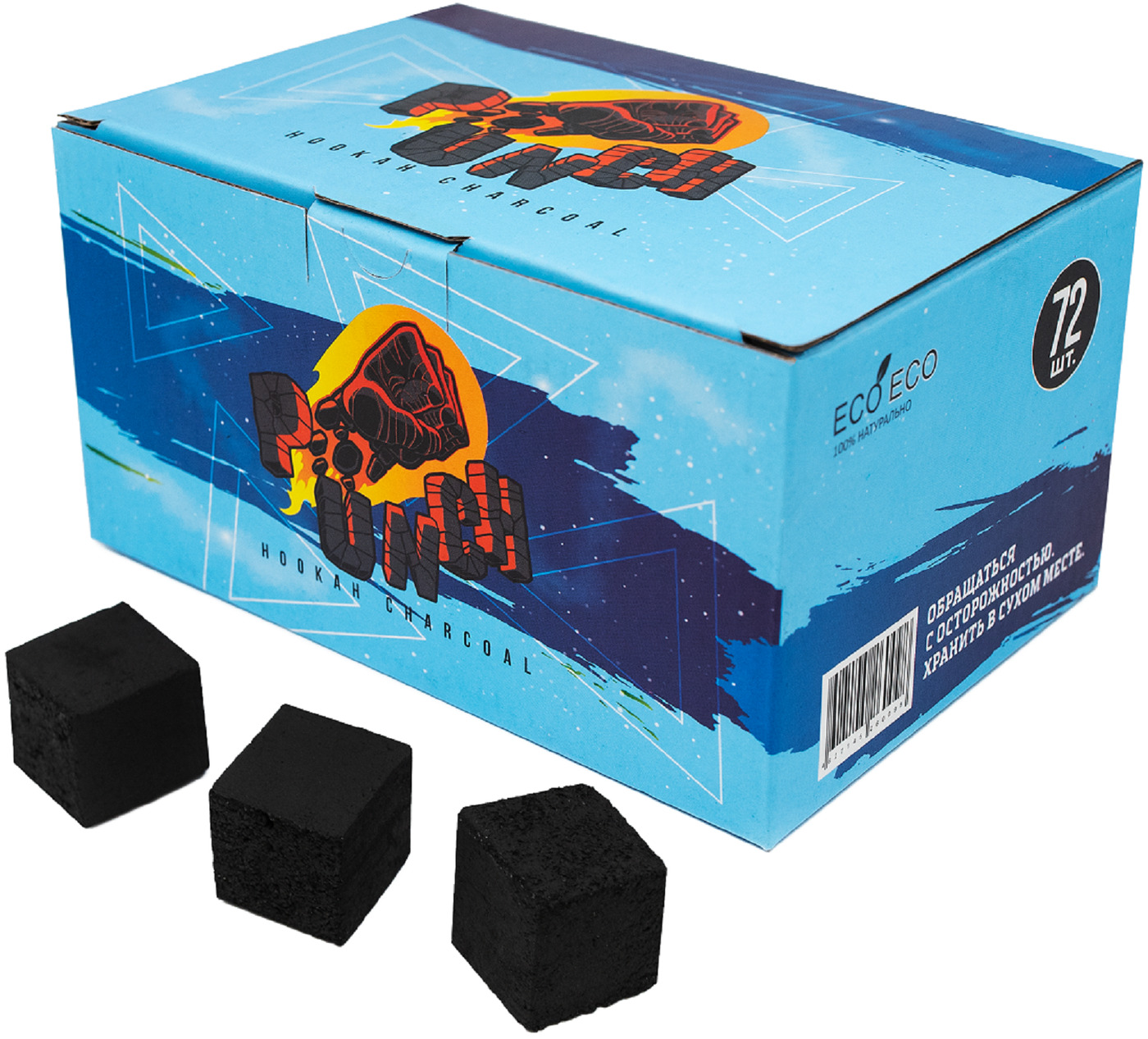 Уголь - PUNCH - 2.5 cube - 1 кг