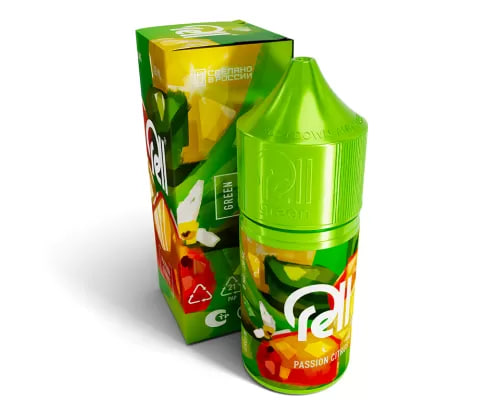 Жидкость для ЭСДН RELL GREEN - Passion Citrus ( с ароматом маракуйя-цитрус ) - 10 мл / 18 мг/см3