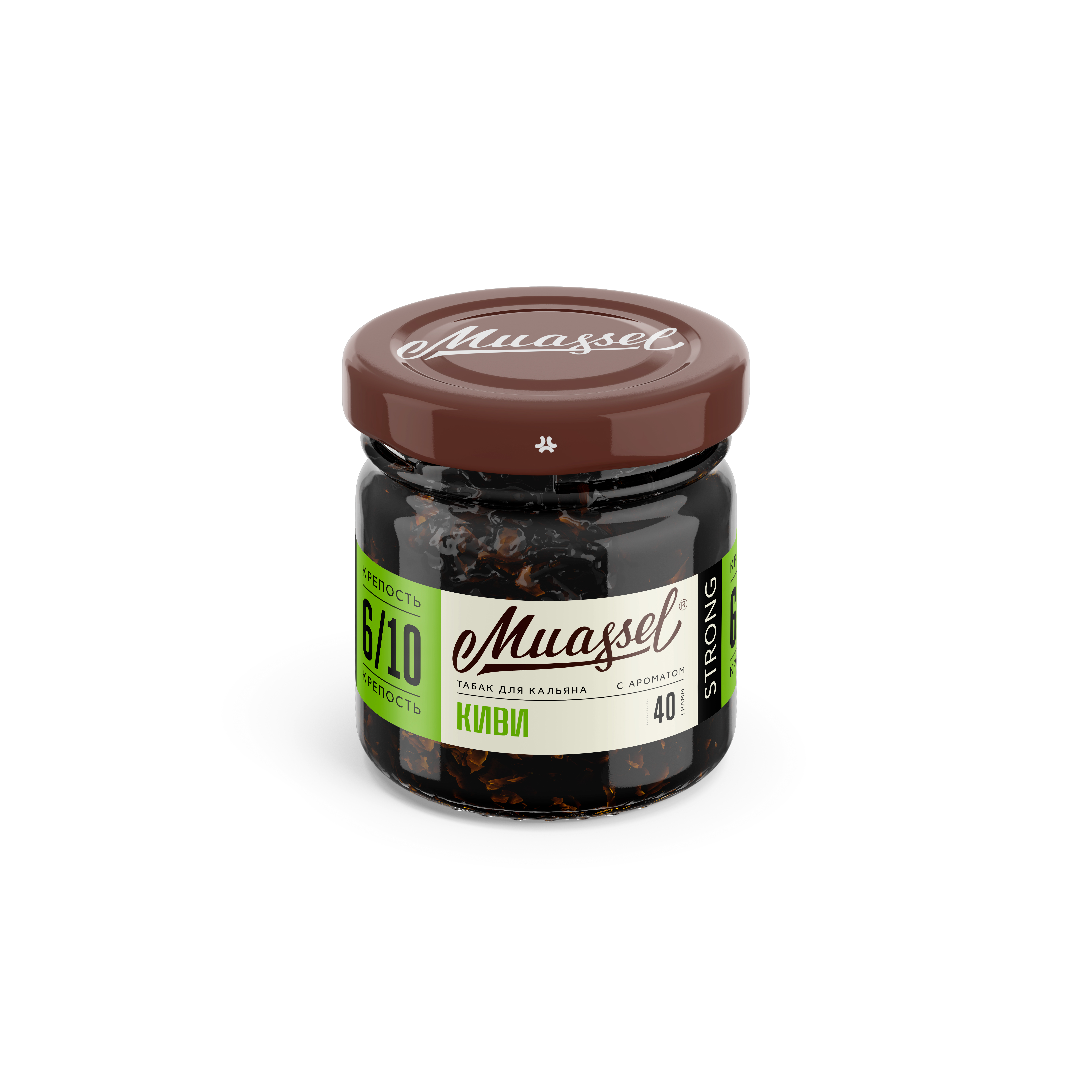 Табак для кальяна - Muassel strong 6/10 - Киви ( с ароматом киви ) - 40 г