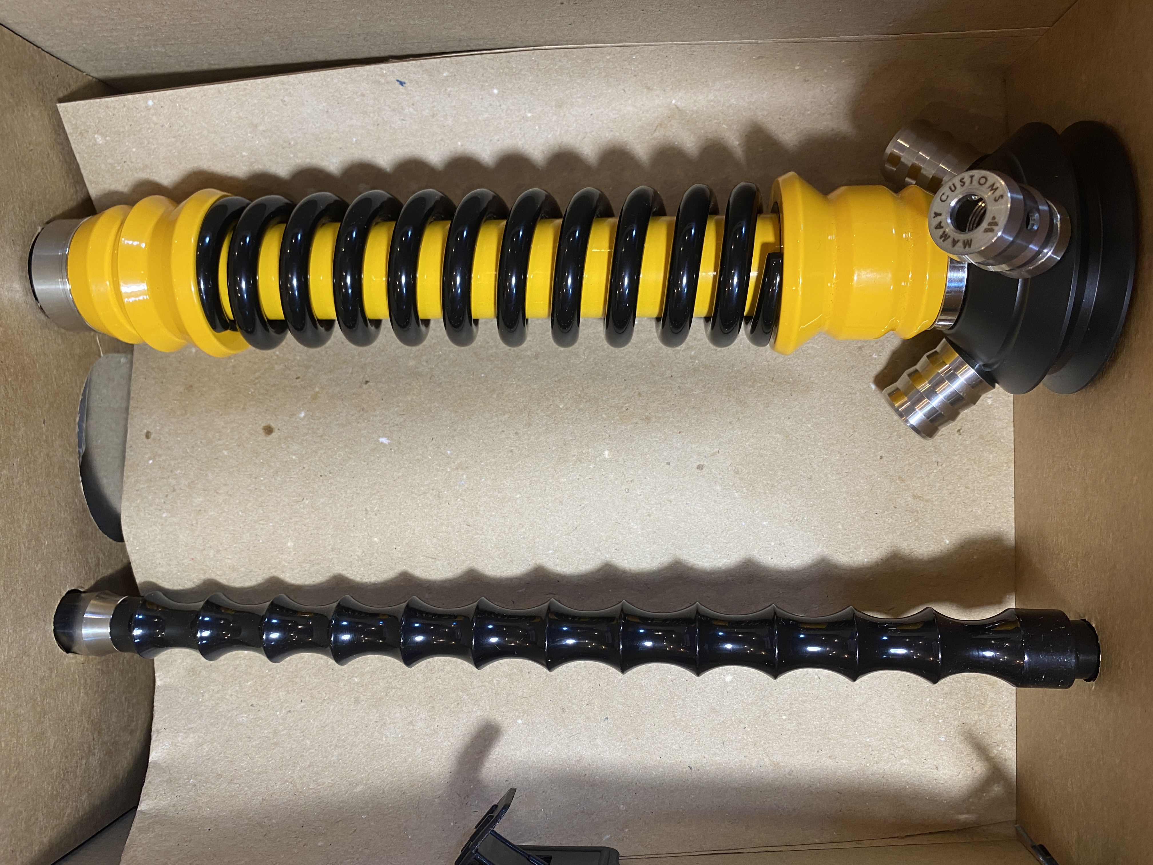 Кальян - Mamay - Coilovers Mini - ( Желтый - Черная спираль  )