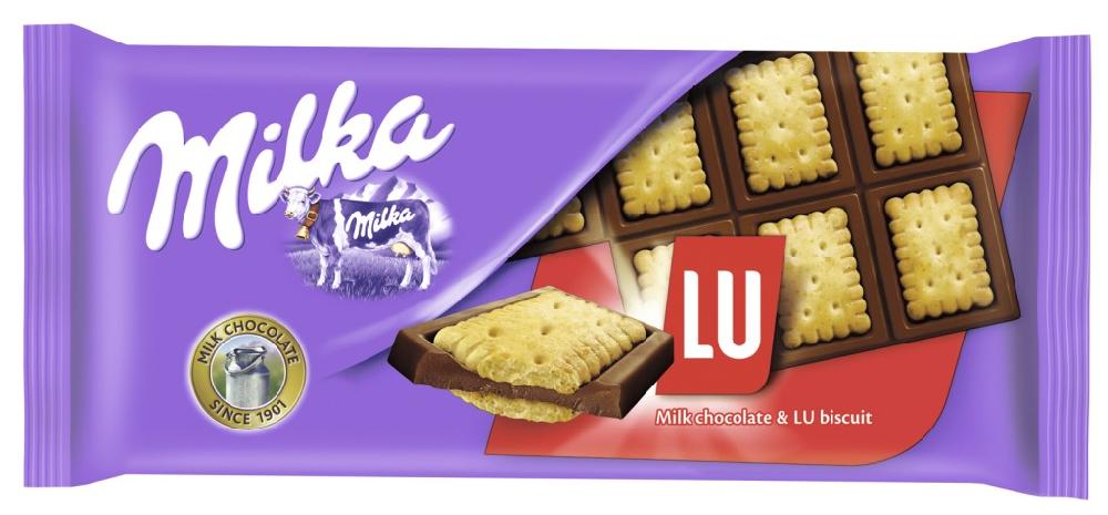 Молочный шоколад Milka - LU - 87 г (плиточный)