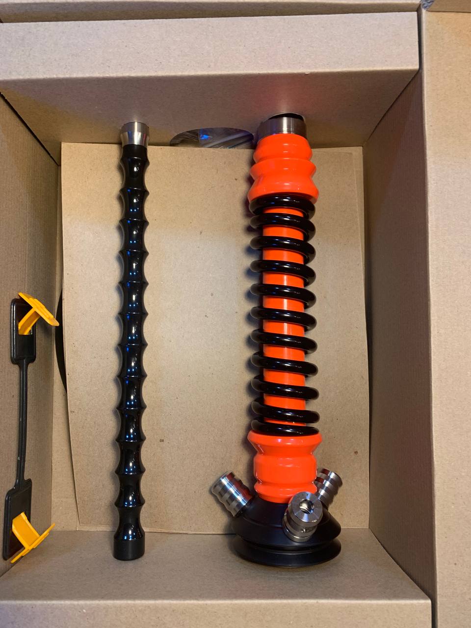 Кальян - Mamay - Coilovers Mini - ( Оранжевая флуоресцентная шахта - черная спираль )