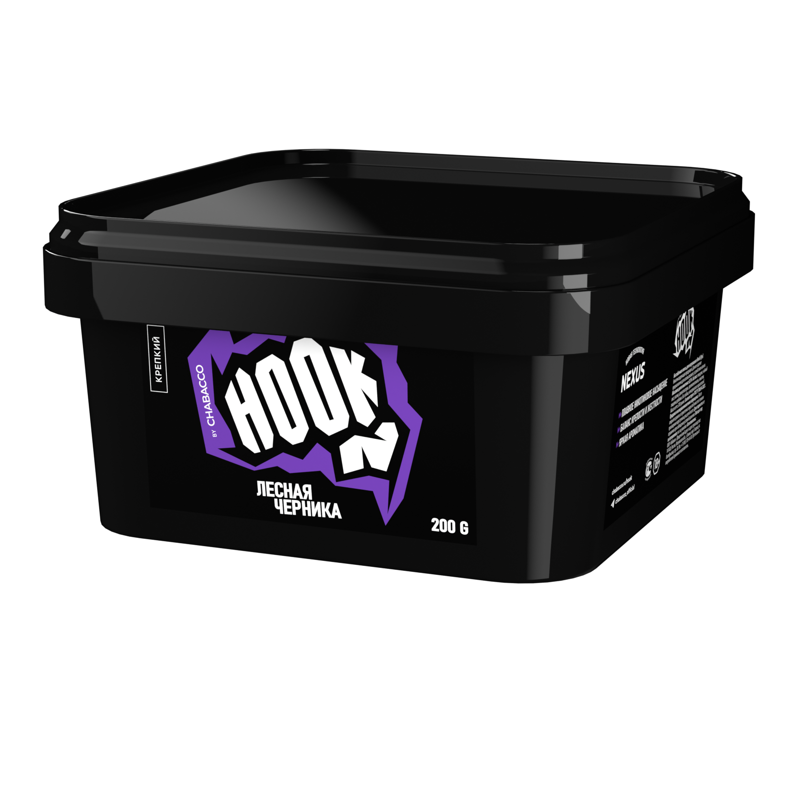Бестабачная смесь для кальяна - HOOK - ( с ароматом ЛЕСНАЯ ЧЕРНИКА ) - 200 г