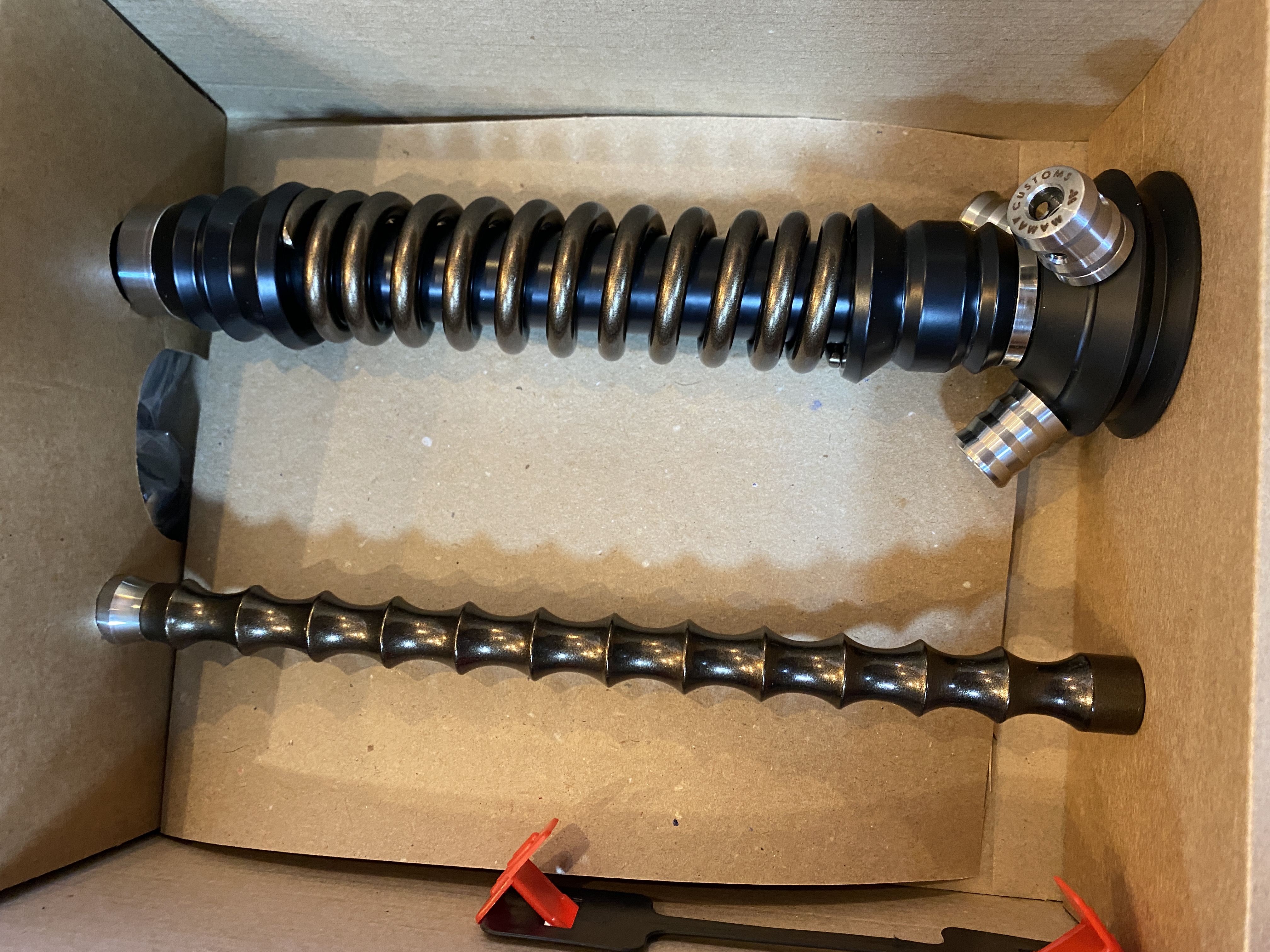 Кальян - Mamay - Coilovers Mini - ( Черная матова шахта - бронза спираль ) 2.37