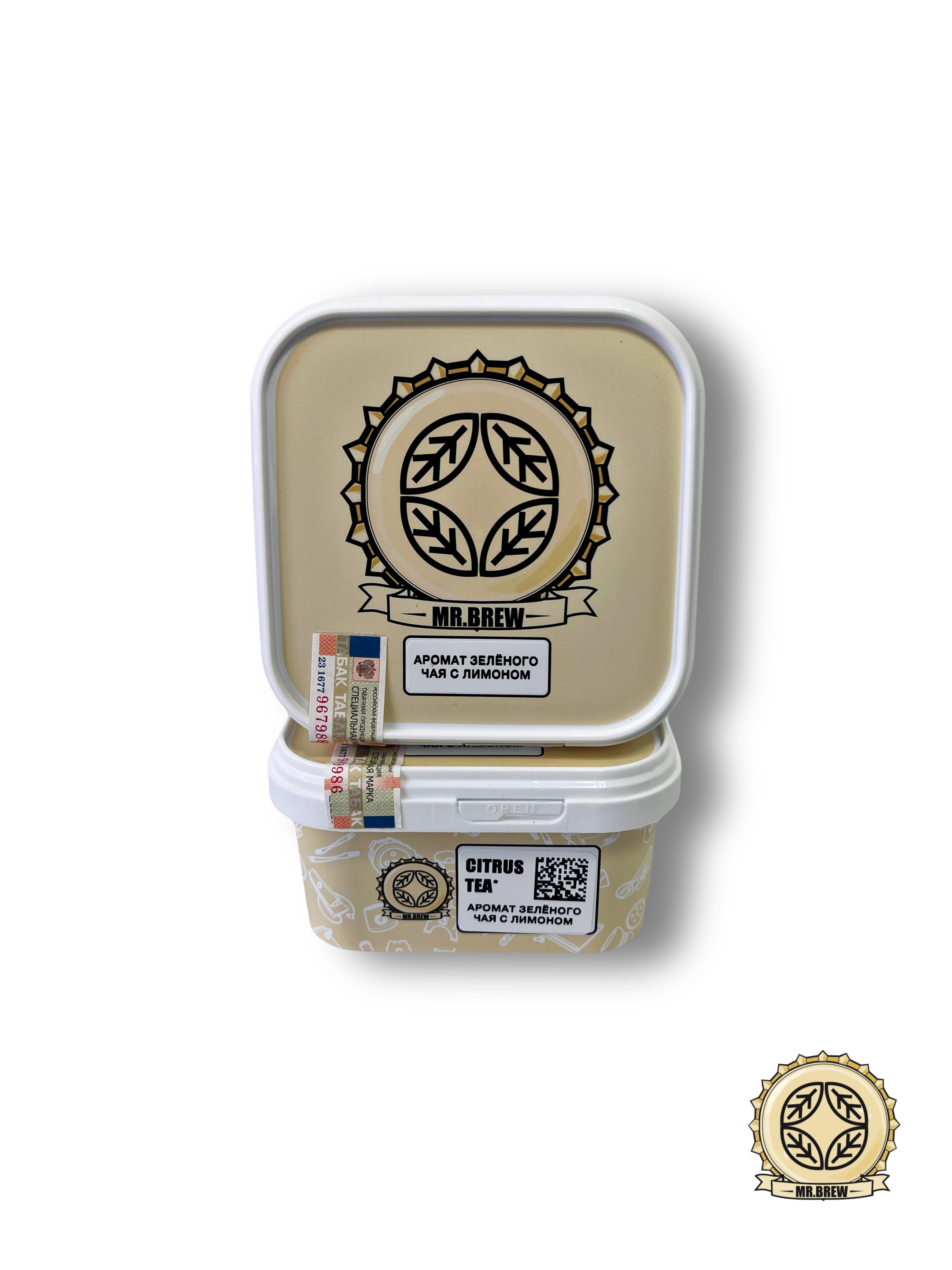 Табак для кальяна - MR. Brew - CITRUS TEA - ( с ароматом ЗЕЛЕНЫЙ ЧАЙ С ЛИМОНОМ ) - 200 г