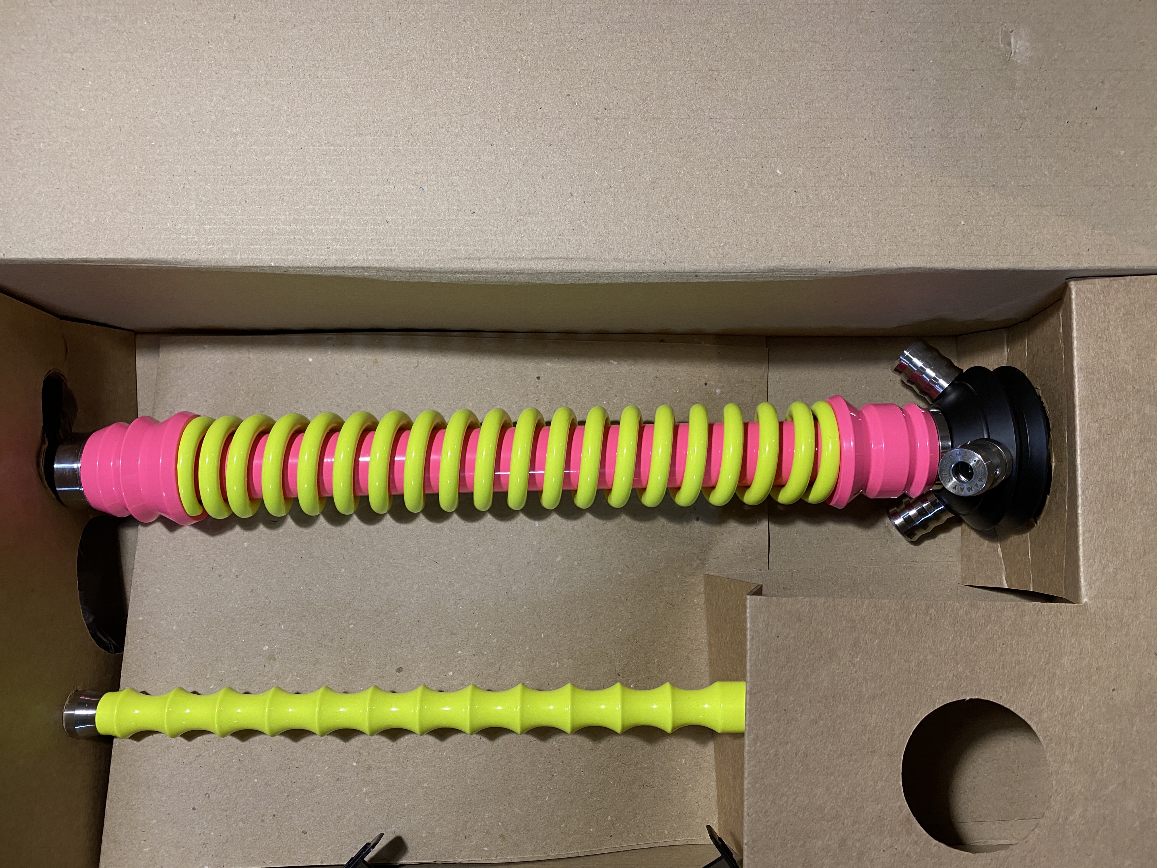 Кальян - Mamay - Coilovers - ( Розовый Флюр - Желтый Флюр )