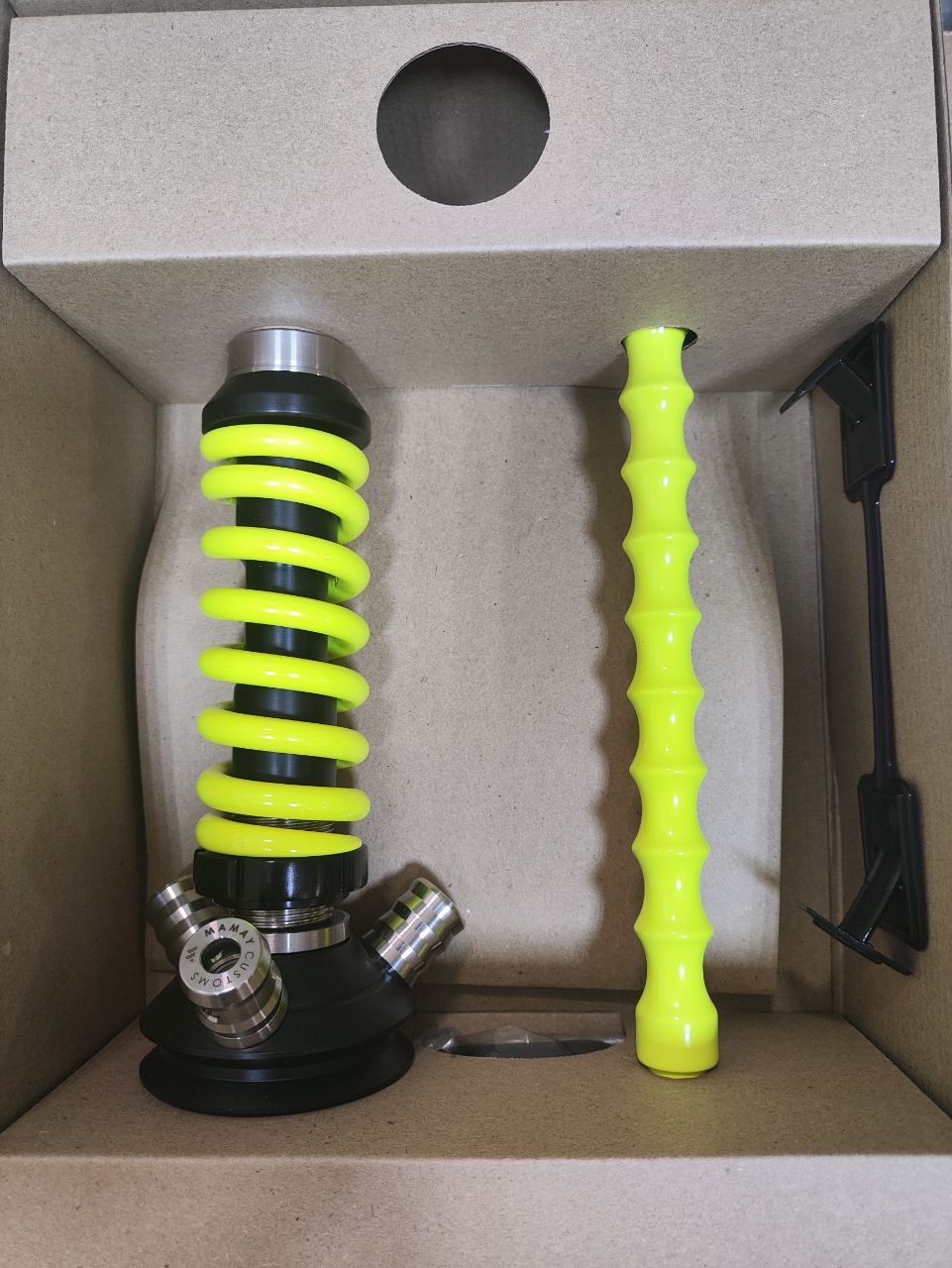 Кальян - Mamay - Coilovers Micro - ( Черная шахта - желтый флюр спираль ) - 3.8