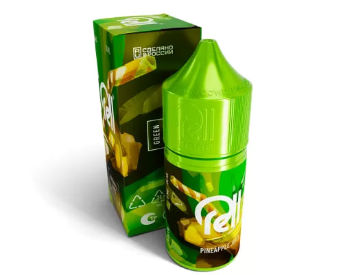 Жидкость для ЭСДН RELL GREEN - Pineapple Juice ( с ароматом ананасовый сок ) - 10 мл / 18 мг/см3