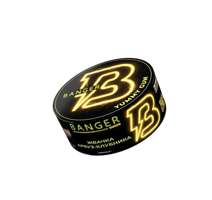 Табак для кальяна - Banger - Yummy Gum - ( с ароматом Жвачка Арбуз и Клубника ) - 100 г