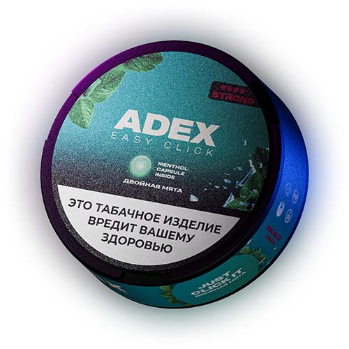 Жевательный табак - ADEX - Click Strong - Double Mint - 10 г