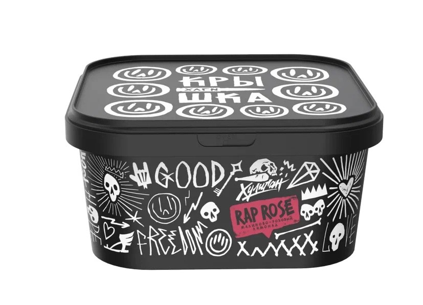 Табак для кальяна - Хулиган - RAP ROSE ( с ароматом малиново-розовый лимонад ) - 200 г