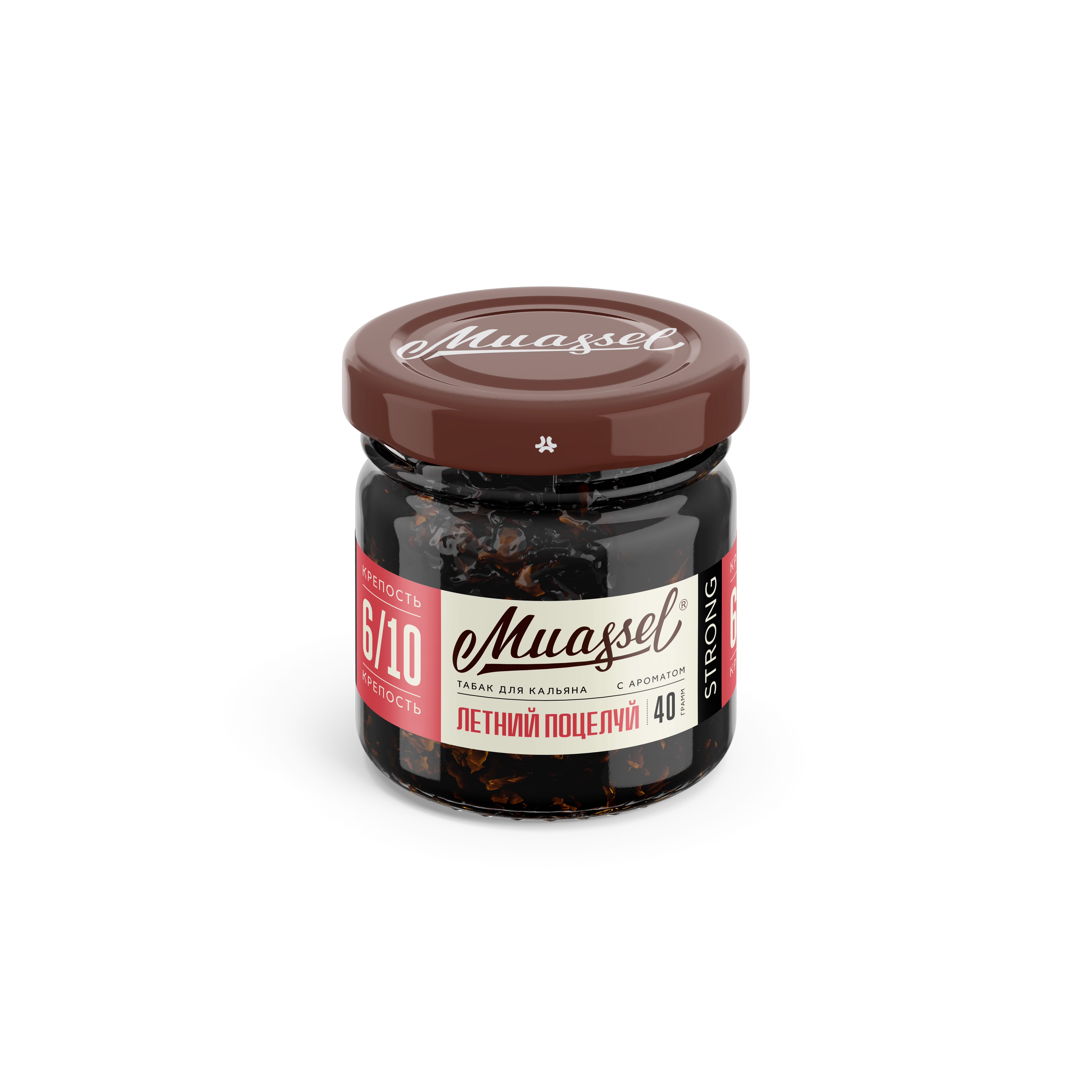 Табак для кальяна - Muassel strong 6/10 - Летний поцелуй ( с ароматом арбуз, дыня, базилик ) - 40 г