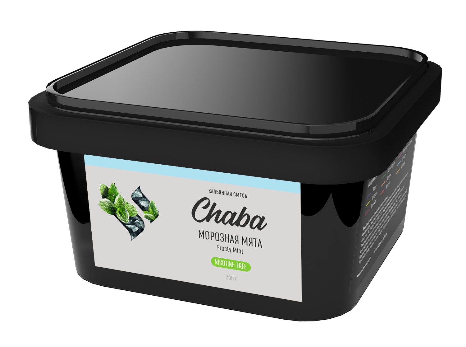 Безникотиновая смесь для кальяна - CHABA - Frosty Mint ( с ароматом мята ) - 200 г