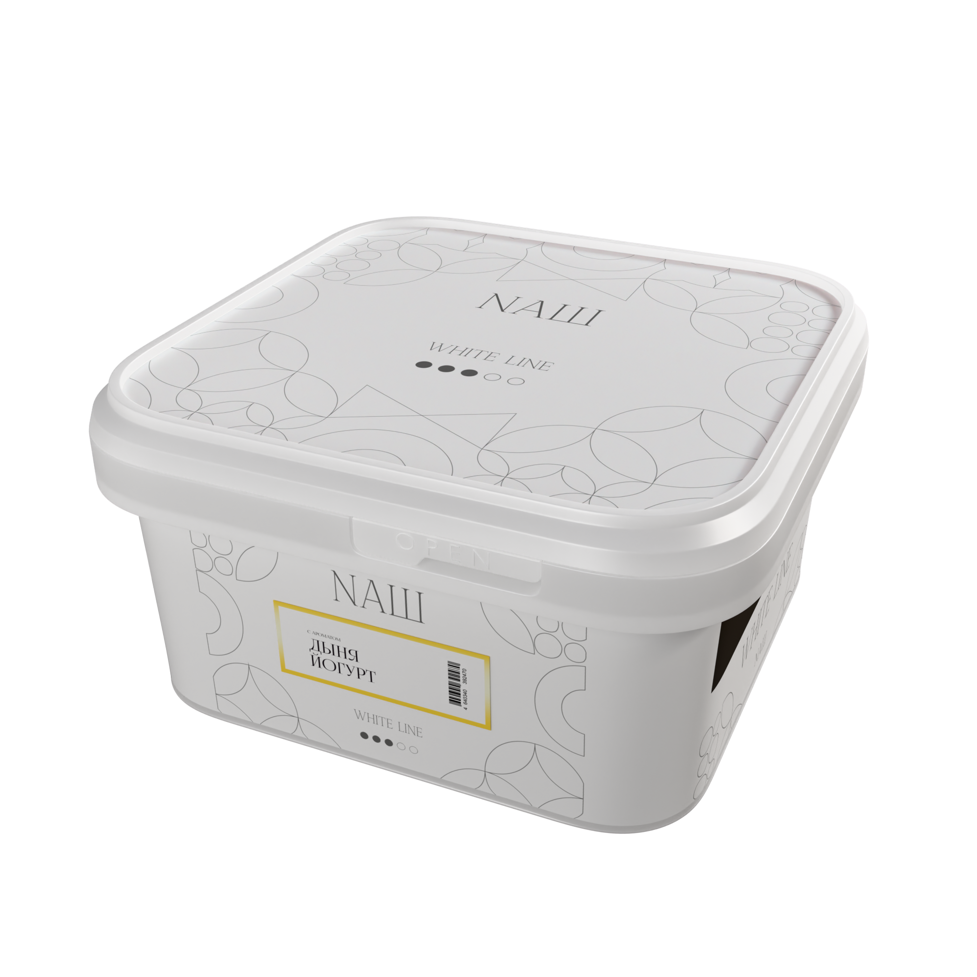 Табак для кальяна - NAШ - ДЫНЯ ЙОГУРТ ( с ароматом йогурт с дыней ) - 200 г