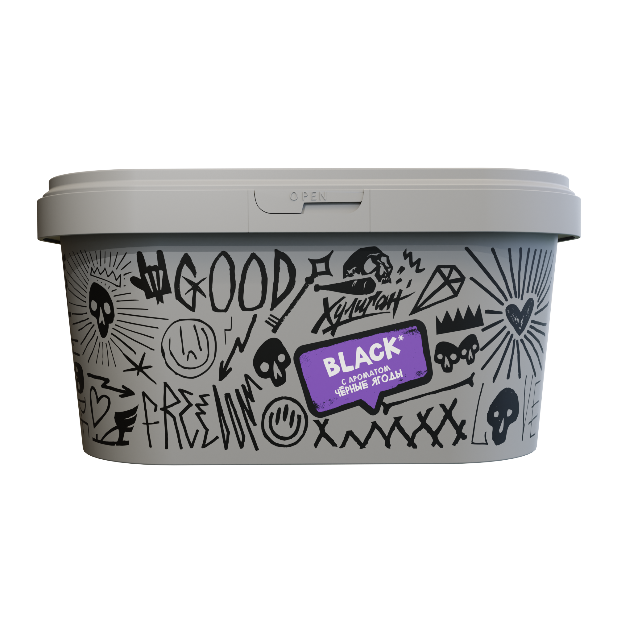 Табак для кальяна - Хулиган - BLACK ( с ароматом черные ягоды ) - 200 г