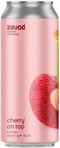 Пиво - Zavod - Cherry On Top (фруктовое, светлое, нефильтрованное) - 0,5 л ЖБ