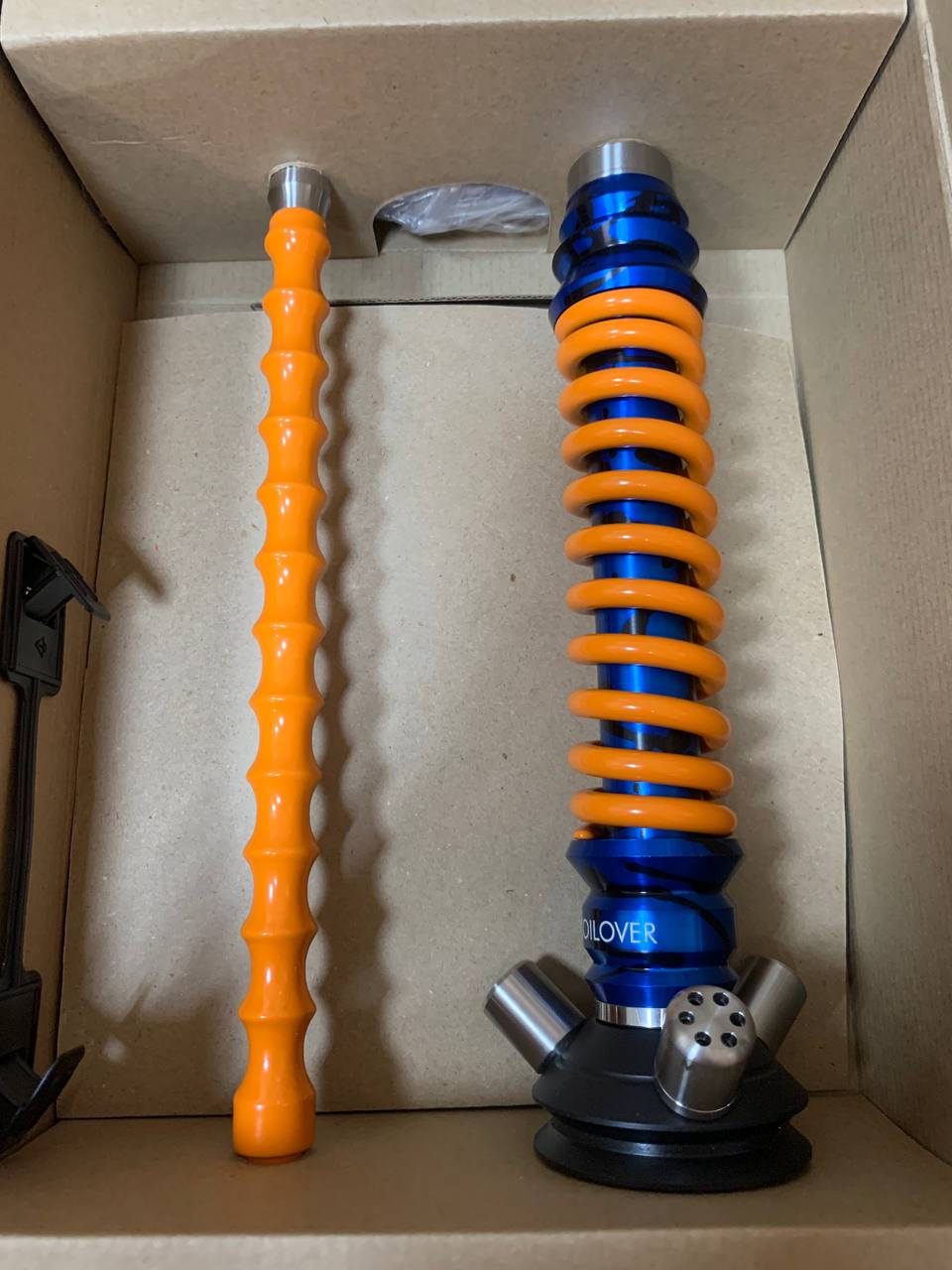 Кальян - Mamay - Coilovers Mini ANOD - ( Синий Сплеш шахта - Оранжевый спираль ) - 6.1