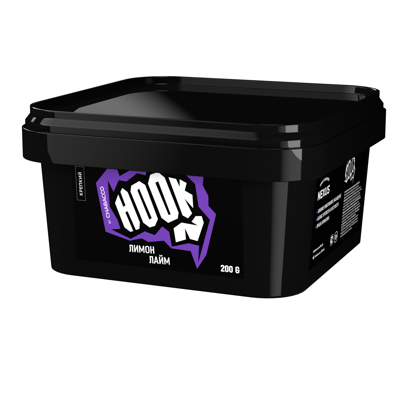 Бестабачная смесь для кальяна - HOOK - ( с ароматом ЛИМОН-ЛАЙМ ) - 200 г