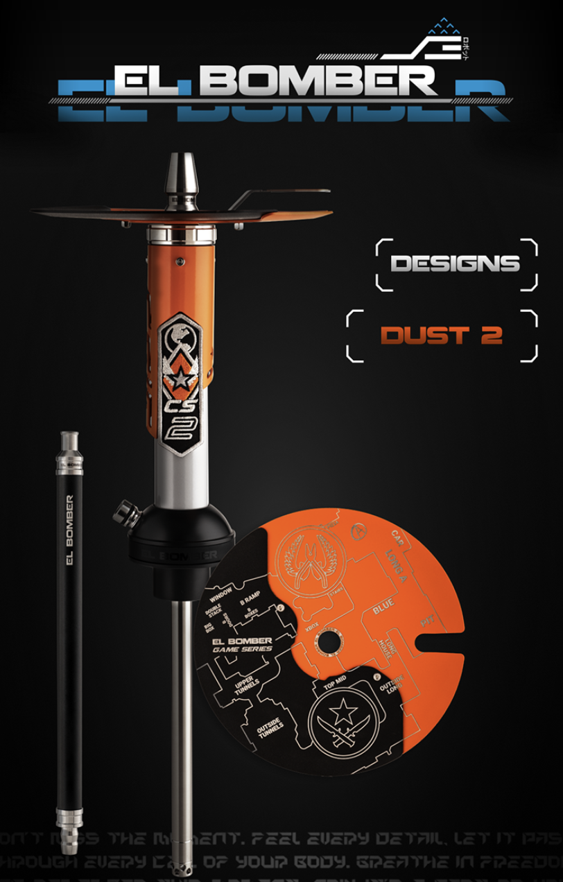 Кальян - El Bomber - DUST 2 ( шахта/шланг/мундштук/уплотнители)