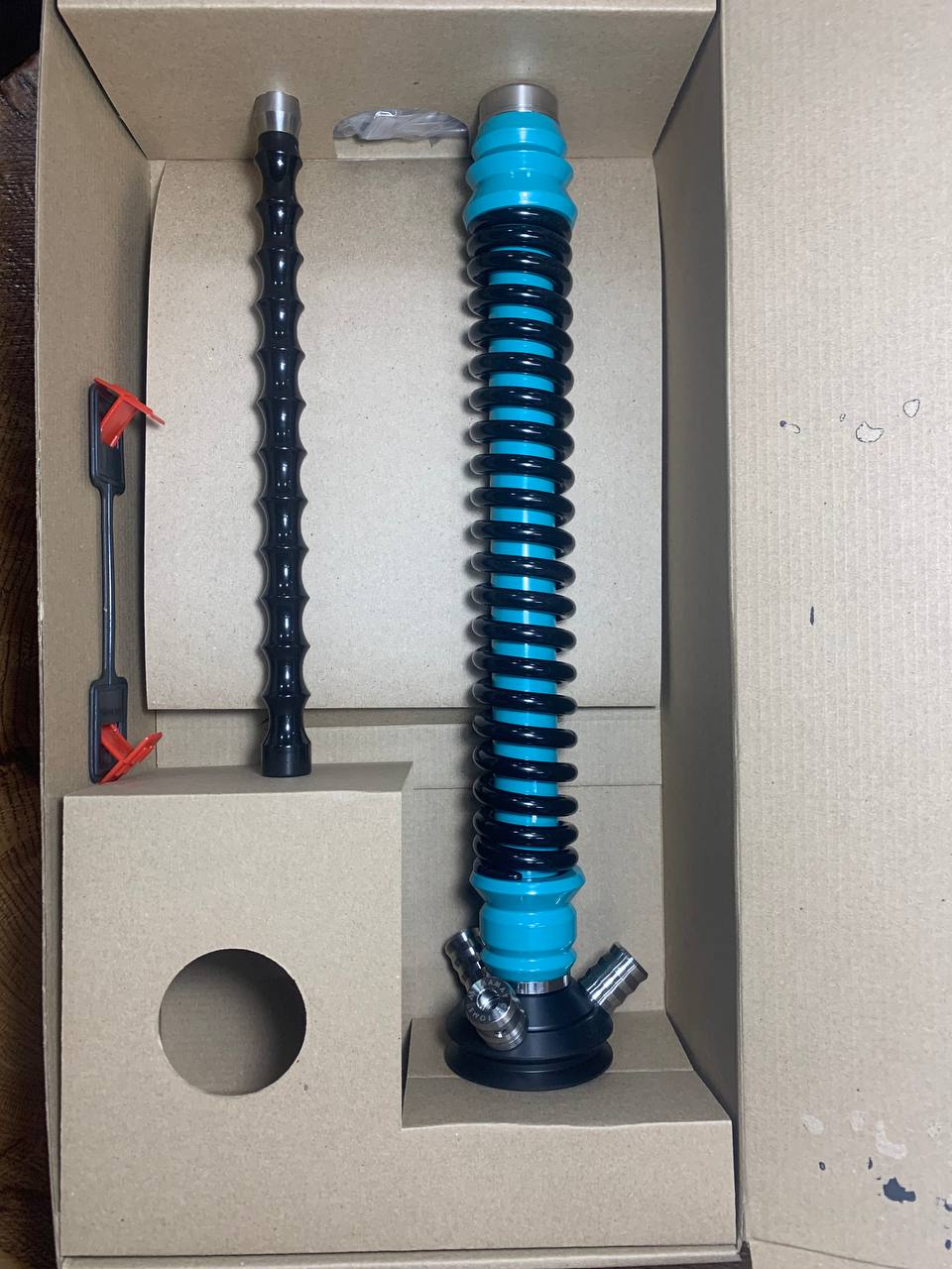 Кальян - Mamay - Coilovers - ( Морская волна шахта - черная спираль )