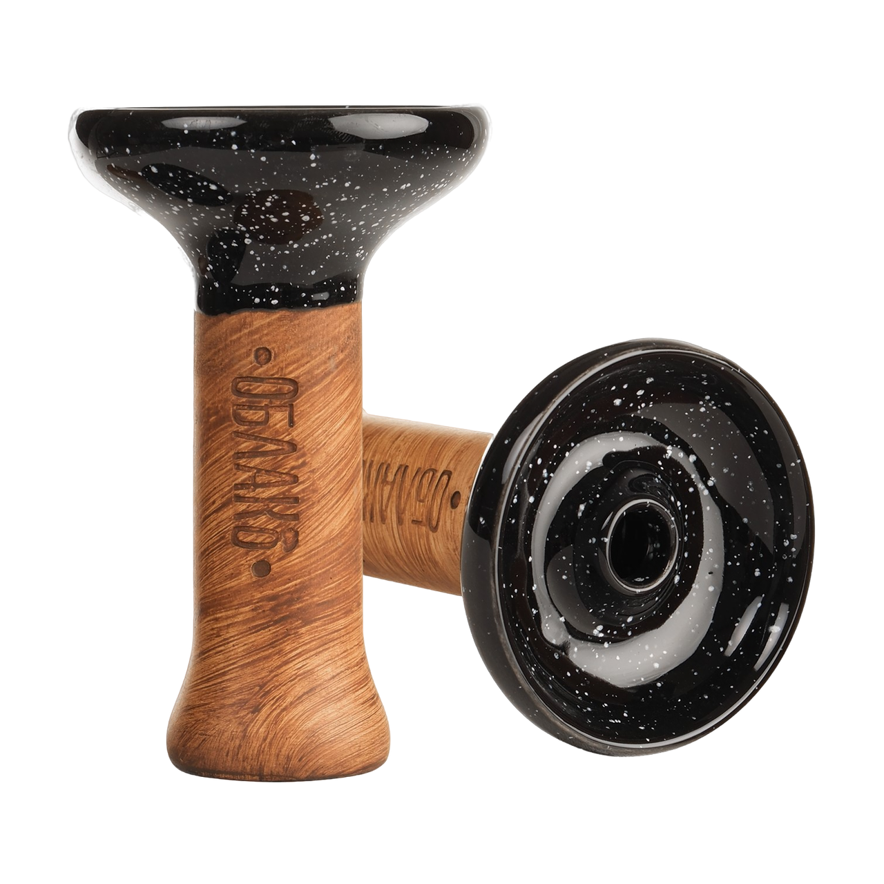 Чаша для кальяна - Облако - L - Phunnel Glaze - бело-черный мрамор ( фанэл )