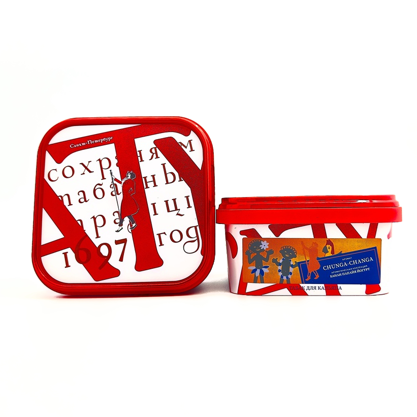 New - Табак для кальяна - Satyr - CHUNGA-CHANGA ( с ароматом банан, папайя, йогурт ) - контейнер 200 г