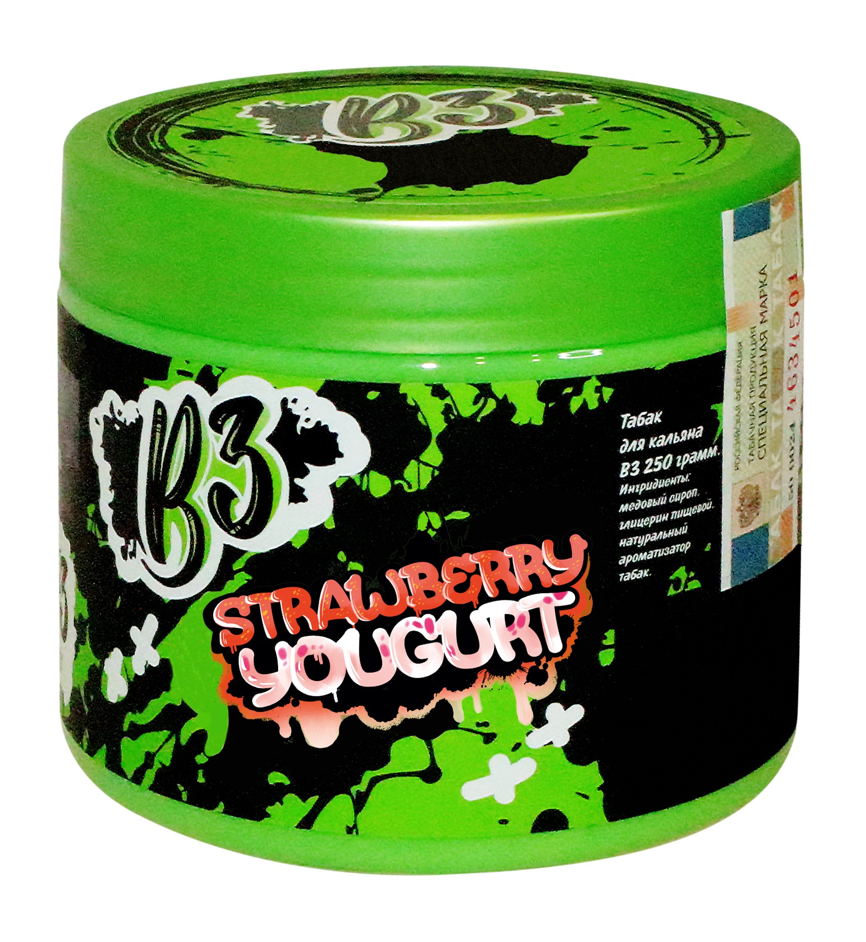 Табак для кальяна - B3 - Strawberry Yougurt ( с ароматом клубничный йогурт ) - 250 г