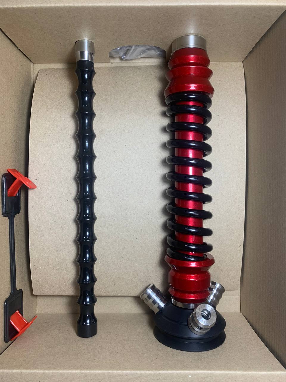 Кальян - Mamay - Coilovers Mini - ( Красный лак шахта - черная спираль )