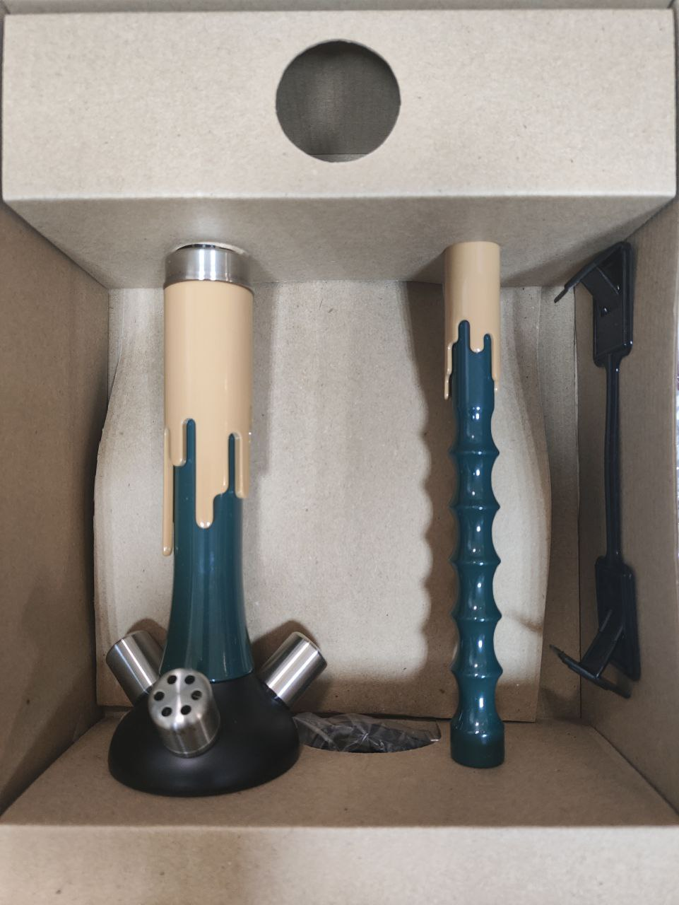 Кальян - Mamay - Flow - ( Тёмно-зеленый - песочный )