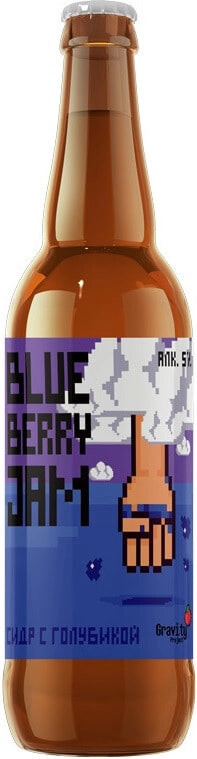 Сидр - Gravity Project - Blue Berry Jam (с голубикой, полусладкий) - 0,5 л