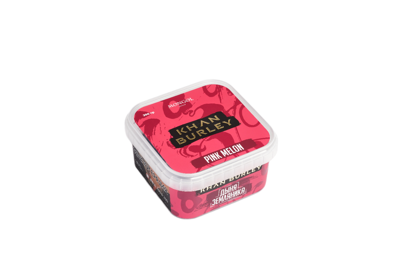 Табак для кальян - Khan Burley -  PINK MELON ( с ароматом дыня, земляника ) - 200г