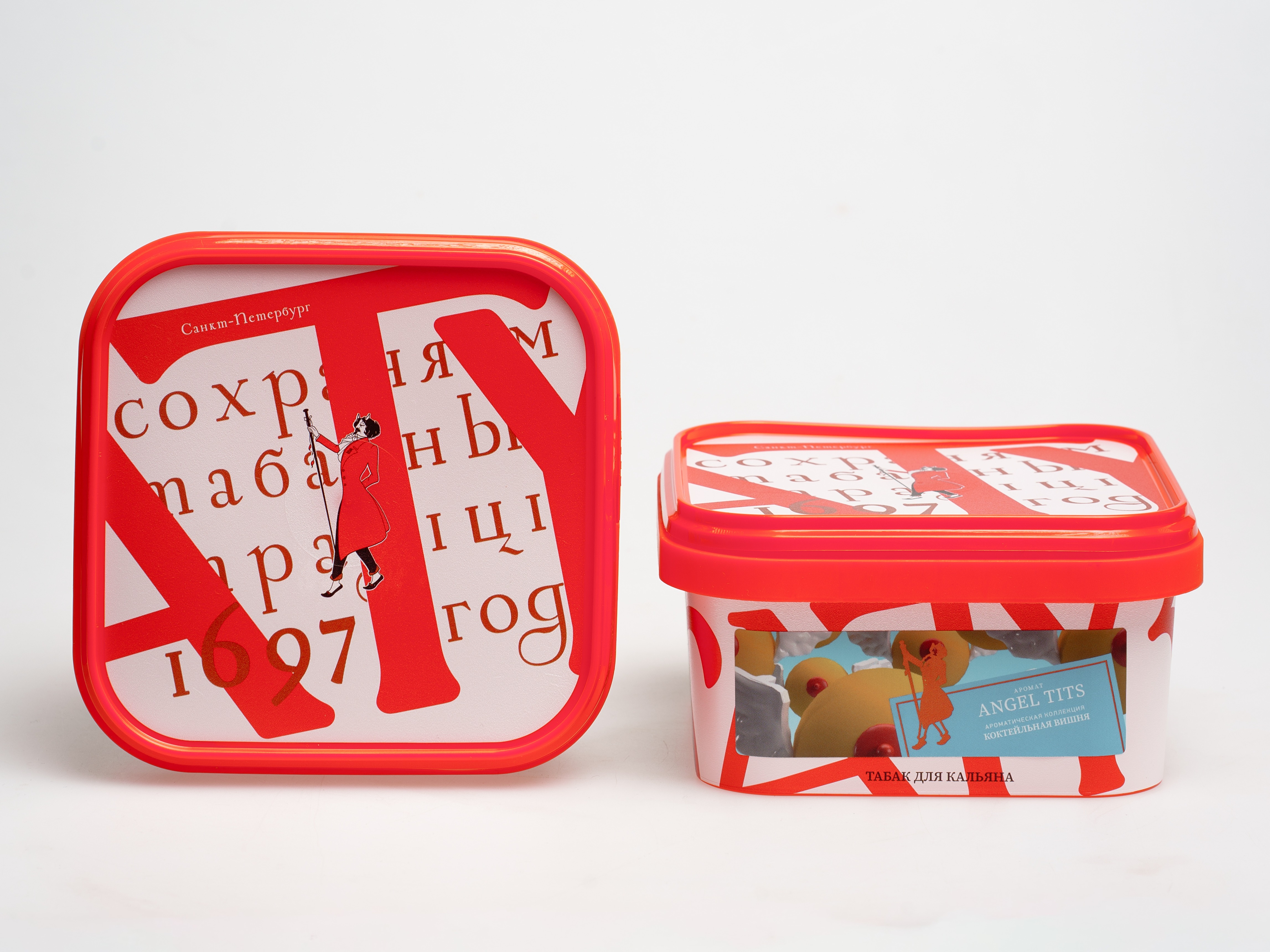 Табак для кальяна - Satyr - ANGEL TITS ( с ароматом десертная вишня ) - контейнер 200 г