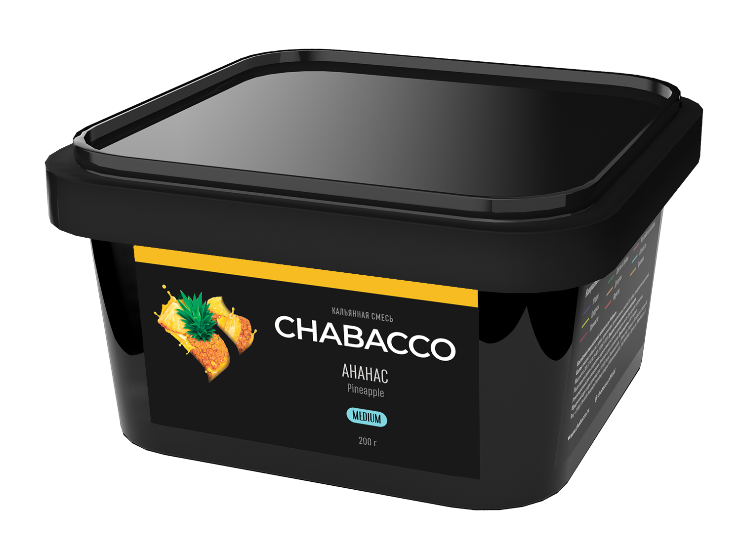 Бестабачная смесь для кальяна - Chabacco - Medium - PINEAPPLE ( с ароматом ананас ) - 200 г