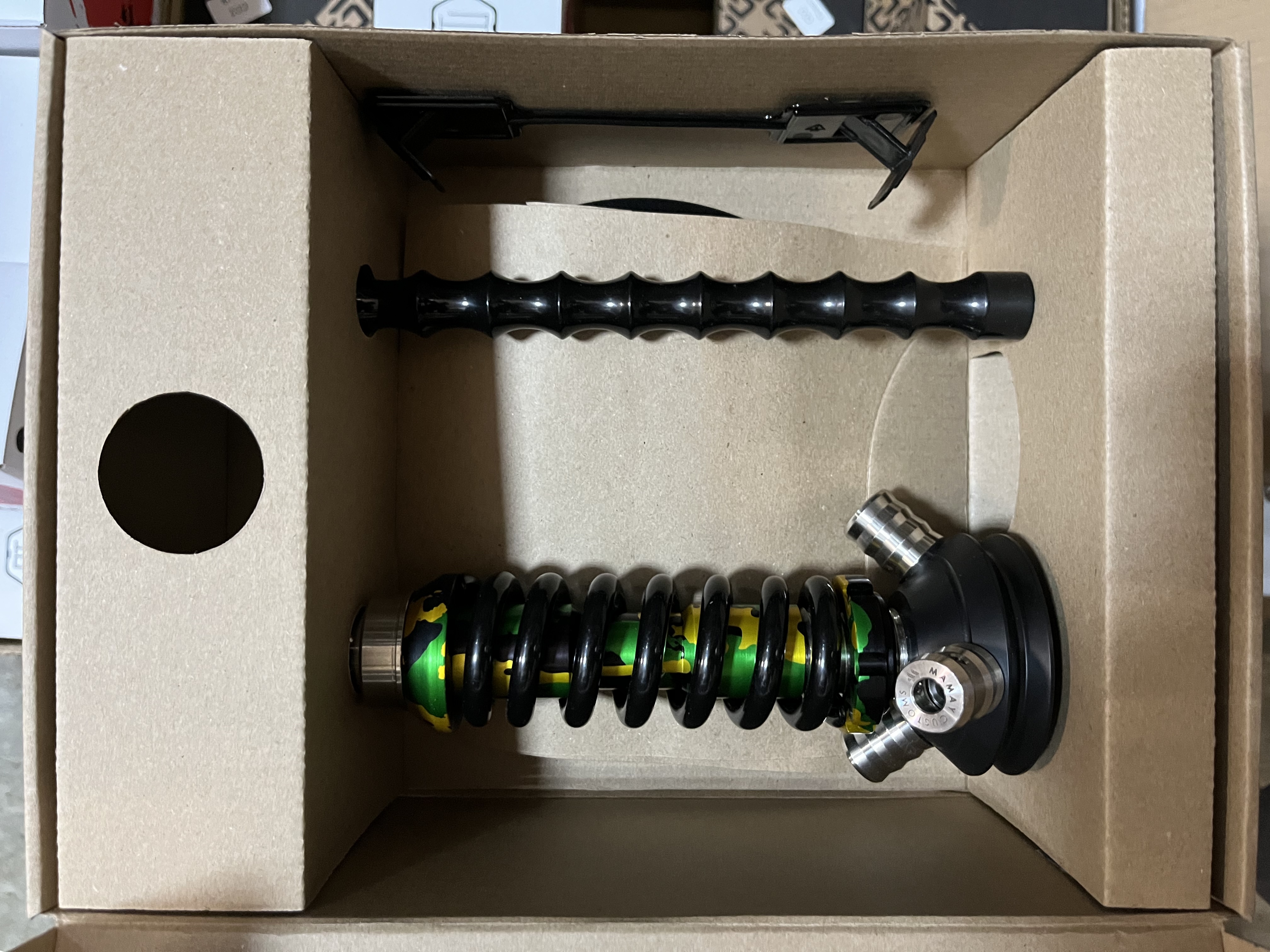 Кальян - Mamay - Coilovers Micro - ( Зелено-золотая шахта - черная спираль )