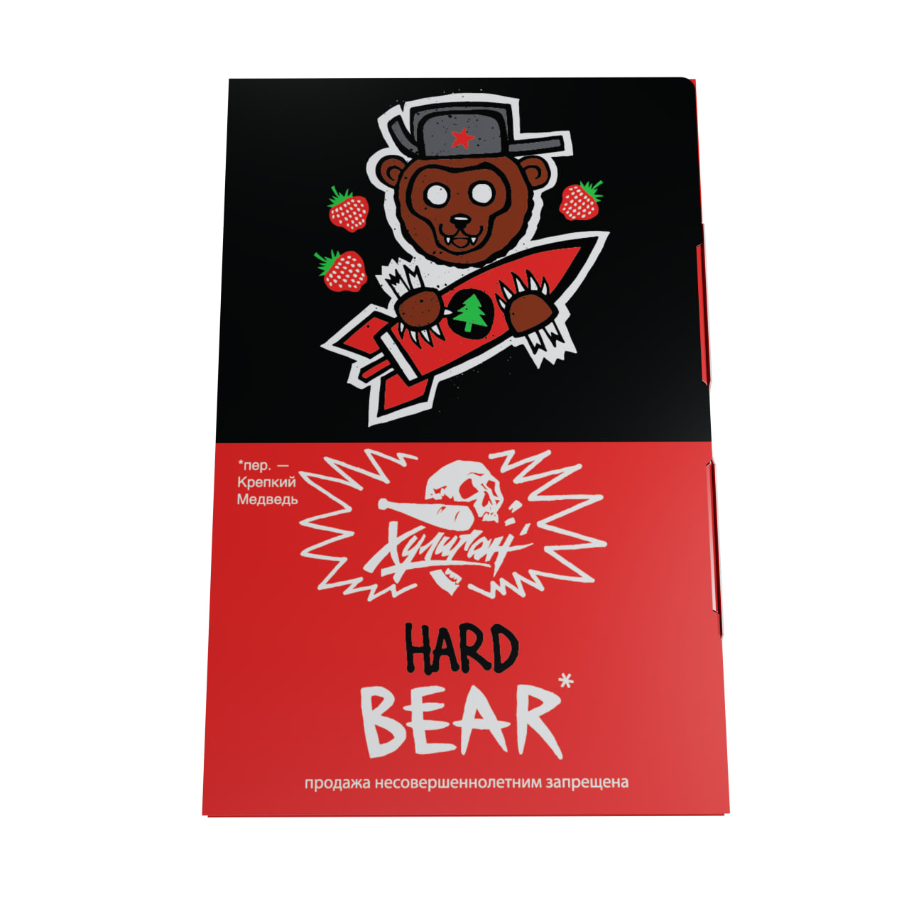 Табак для кальяна - Хулиган Hard - Bear ( с ароматом клубника с ёлкой ) - 25 г