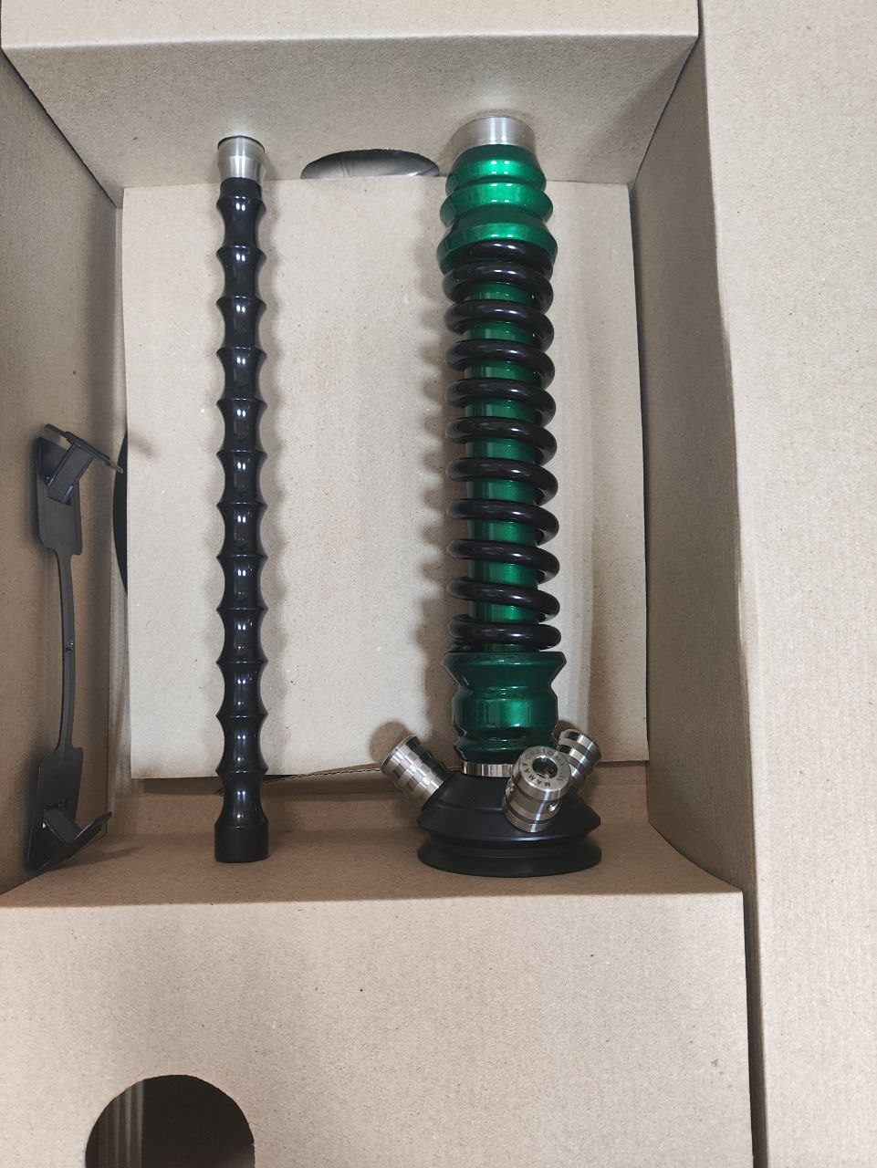 Кальян - Mamay - Coilovers Mini - ( Зеленый лак шахта - черная спираль )