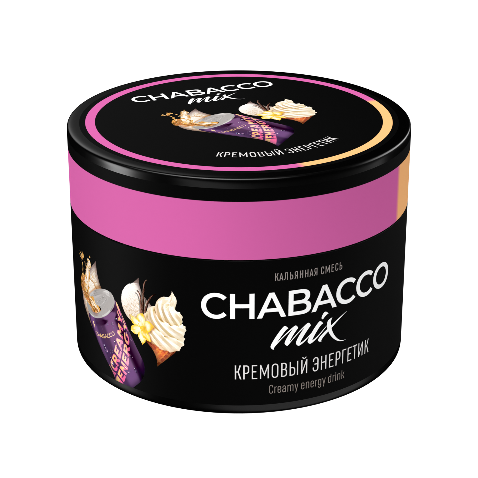 Бестабачная смесь для кальяна - Chabacco Mix - Creamy Energy Drink ( с ароматом кремовый энергетик ) - 40 г