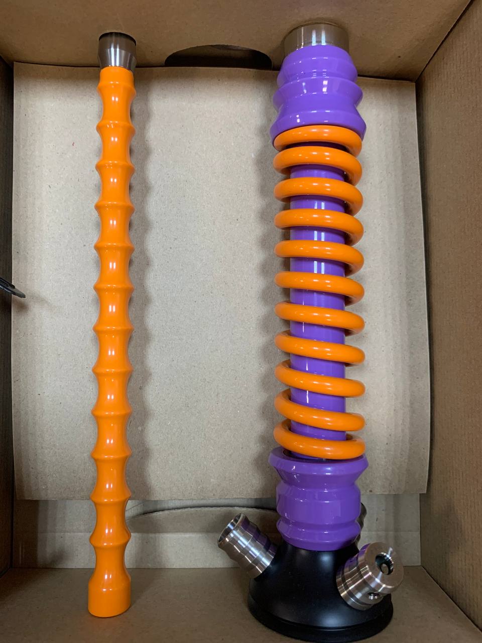 Кальян - Mamay - Coilovers Mini - ( Сиреневая шахта - оранжевая спираль ) 2.16